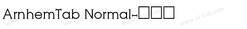 ArnhemTab Normal字体转换